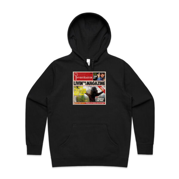 Livin' in a Magazine - Womens Stencil Hood Thumbnail