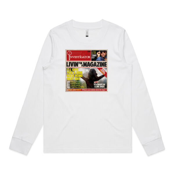 Livin' in a Magazine - Womens Dice Longsleeve Tee Thumbnail