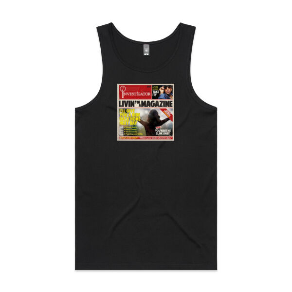 Livin' in a Magazine - Mens Lowdown Singlet Thumbnail