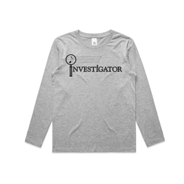 INVESTIGATOR Black - Kids Longsleeve Tee Thumbnail