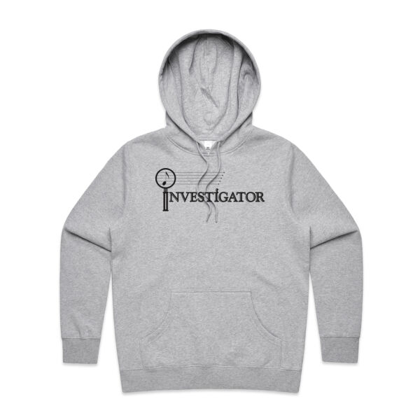 INVESTIGATOR Black - Womens Stencil Hood Thumbnail