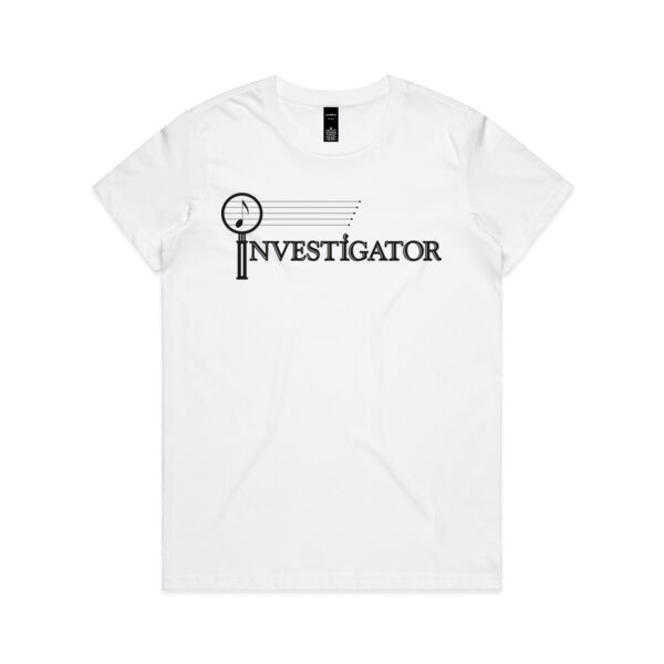 INVESTIGATOR Black - Womens Maple Tee Thumbnail