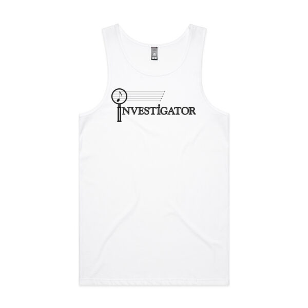 INVESTIGATOR Black - Mens Lowdown Singlet Thumbnail