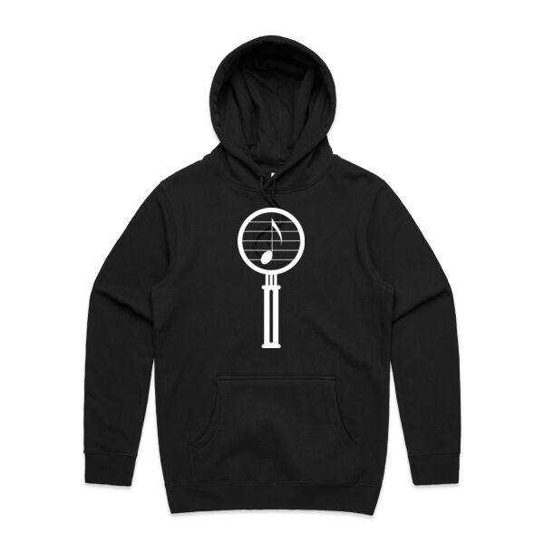 Magnifying Glass White - Mens Stencil Hoodie Thumbnail
