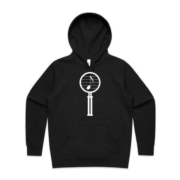 Magnifying Glass White - Womens Stencil Hood Thumbnail