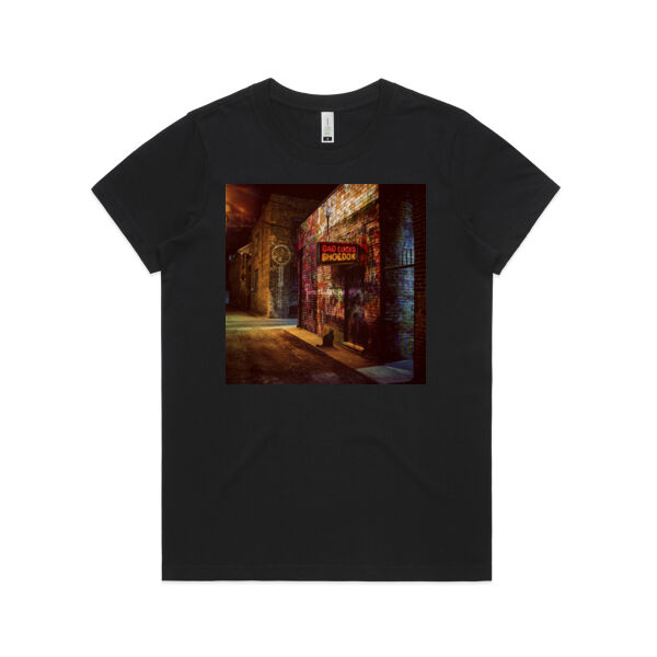 Bad Luck's Shoebox - Womens Maple Organic Tee Thumbnail