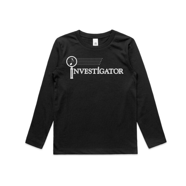 INVESTIGATOR White - Kids Longsleeve Tee Thumbnail