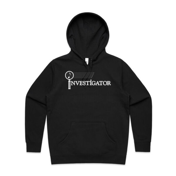 INVESTIGATOR White - Womens Stencil Hood Thumbnail