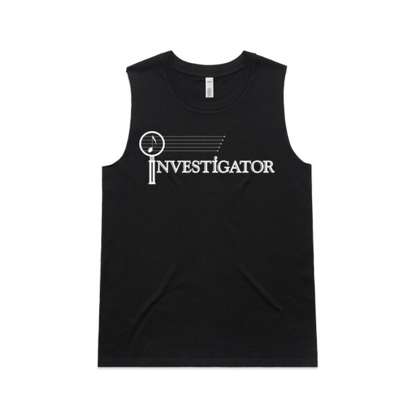 INVESTIGATOR White - Womens Upside Tank Thumbnail