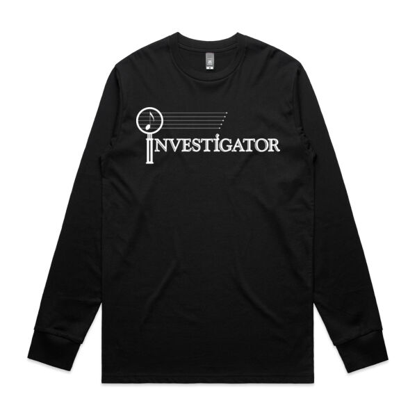 INVESTIGATOR White - Mens Staple Longsleeve Tee Thumbnail